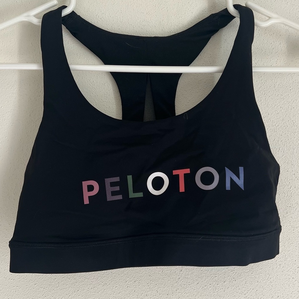 Lululemon Black Peloton Invigorate Sports Bra Size 6